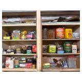 Workshop Shelf Lot With Hardware and Containers