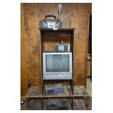 Electronics With Wood Media Shelf