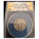 ANACS-Certified 1930 Last Standing Liberty Quarter
