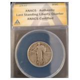 1930 ANACS-Certified Standing Liberty Quarter