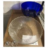 Glass Serving Set with Bowls and Shakers