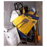 Plastic Bin with Hand Tools and Accessories
