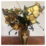 Decorative Vase with Faux Floral Arrangement