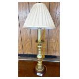 Painted Table Lamp with Floral Detailing