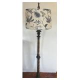 68" Floor Lamp with Floral Shade