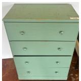Green Wooden Four-Drawer Chest