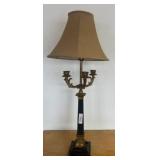 Brass Candelabra-Style Table Lamp, 34"