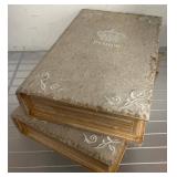 Linen-Covered Decorative Book Boxes