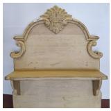 Country Corner Wall Shelf With Decorative Crest