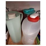Plastic Pitchers and Glass Vases Assortment