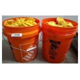 Two Buckets Filled with Duraflame Logs