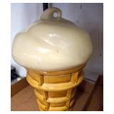 Ceramic Ice Cream Cone Cookie Jar