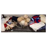 Sports Equipment Lot With Baseballs and Apparel
