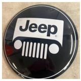 Round Jeep Logo Metal Sign