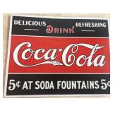 Coca-Cola Sign Advertising Soda Fountains