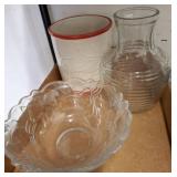 Glass Bowls and Pioneer Woman Utensil Holder