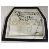 Corona Light Beer Mirror Sign, 19x21