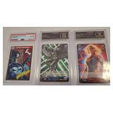 Graded Marvel Cards Featuring Punisher, Vulture, M