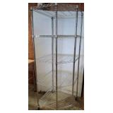 Chrome Wire Shelving Unit with Casters