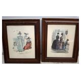 Framed Victorian-Style Fashion Prints