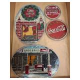 Coca-Cola-Themed Metal Wall Plaques, Set of 4