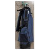 Golf Bag With Assorted Clubs