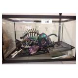 Iridescent Metal Anglerfish Sculpture