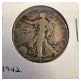 1942 Walking Liberty Half Dollar Coin