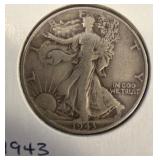 1943 Walking Liberty Half Dollar Coin