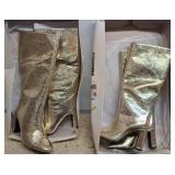 Gold-Tone Boots, Sizes 5 and 9