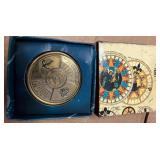 Brass 50-Year Calendar with Original Box
