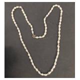 Strand Necklace With White Baroque-Style Beads