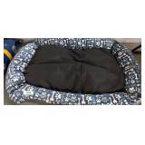 Cotton Dog Bed With Patterned Outer Fabric