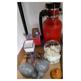 Decorative Items and Red Thermos
