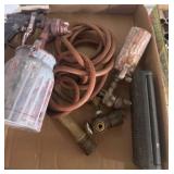 Box Lot of Paint Sprayer Equipment and Hoses