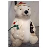 Coca-Cola Teleflora Ceramic Polar Bear Figurine