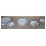 Wedgwood Queensware Blue Embossed Dish Set