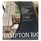 Hampton Bay 70-Inch Matte Black Floor Lamp