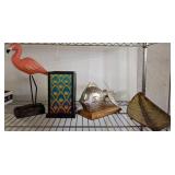 Decorative Shelf Assortment With Fish Motif Items