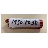 Roll of Pennies Marked 1930s-1950s