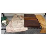 Backgammon Set, Shorts, Jar, and Wooden Box Assort