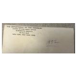 1972 U.S. Treasury Numismatic Service Envelope