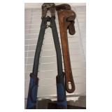 Kobalt Bolt Cutter and Ridgid Pipe Wrench Set