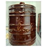 Brown Marcrest Stoneware Canister with Lid