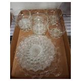 Pressed Glass Plates and Bowls Set