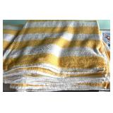 Yellow and White Striped Towels