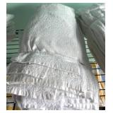 Stacked White Cotton Towels