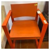 Orange Postmodern Cube Armchair