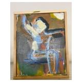 Framed Abstract Figurative Oil Painting