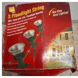 Boxed Sylvania 3-Floodlight String Set
